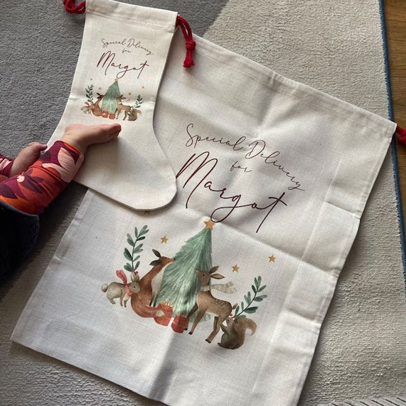 Personalised Christmas Sack Personalised Christmas Decorations