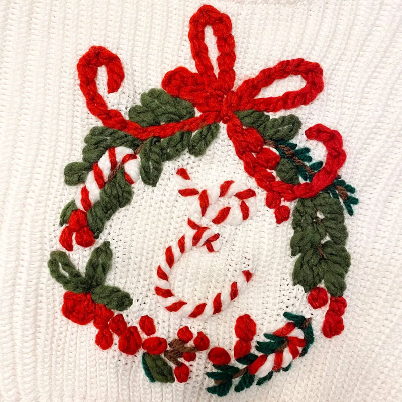 Personalised Christmas Wreath Baby Toddler Sweater