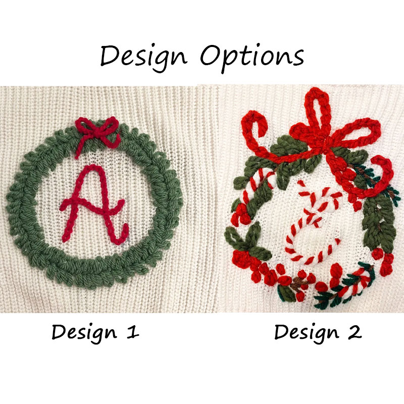 Personalised Christmas Wreath Baby Toddler Sweater