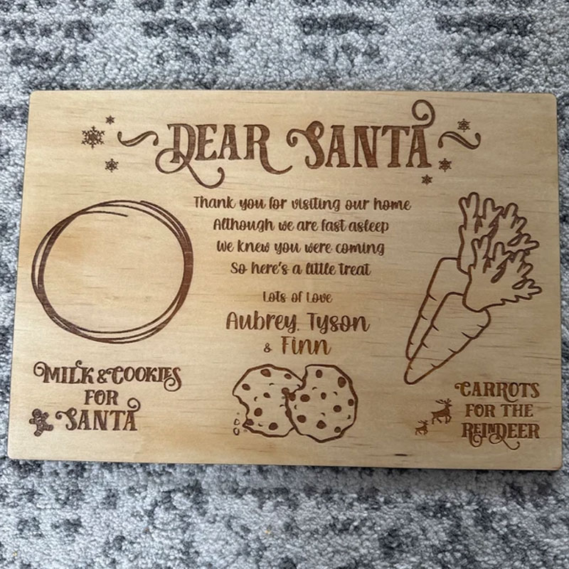 Personalised Dear Santa Treat Tray Kids Gfit