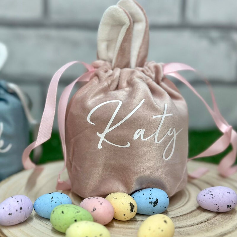 Personalised Easter Bunny Ears Candy Bag