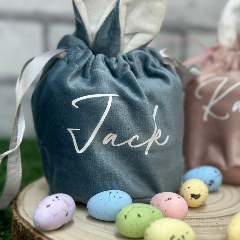 Personalised Easter Bunny Ears Candy Bag