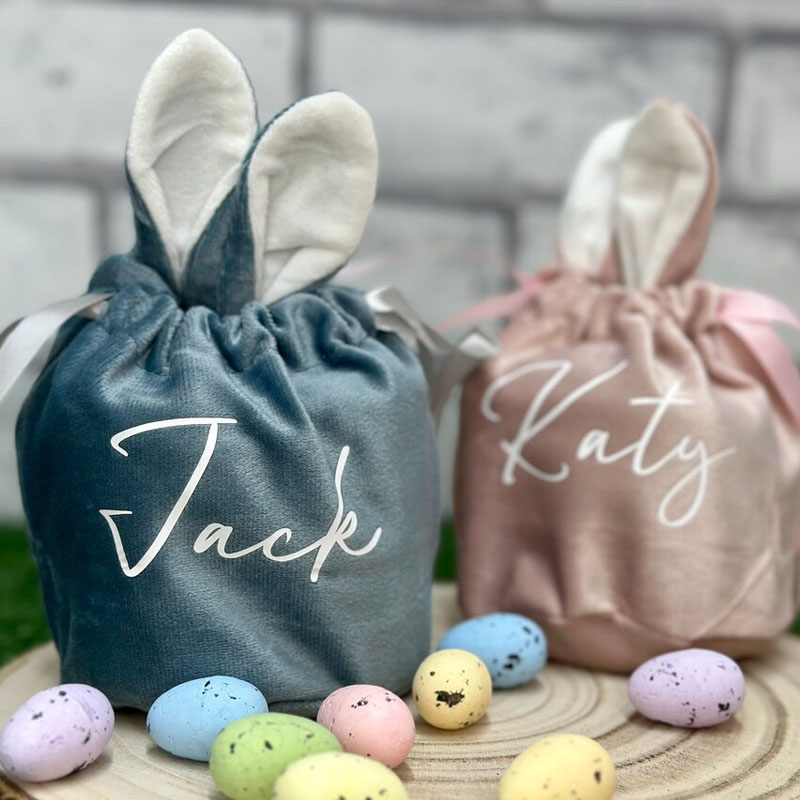 Personalised Easter Bunny Ears Candy Bag