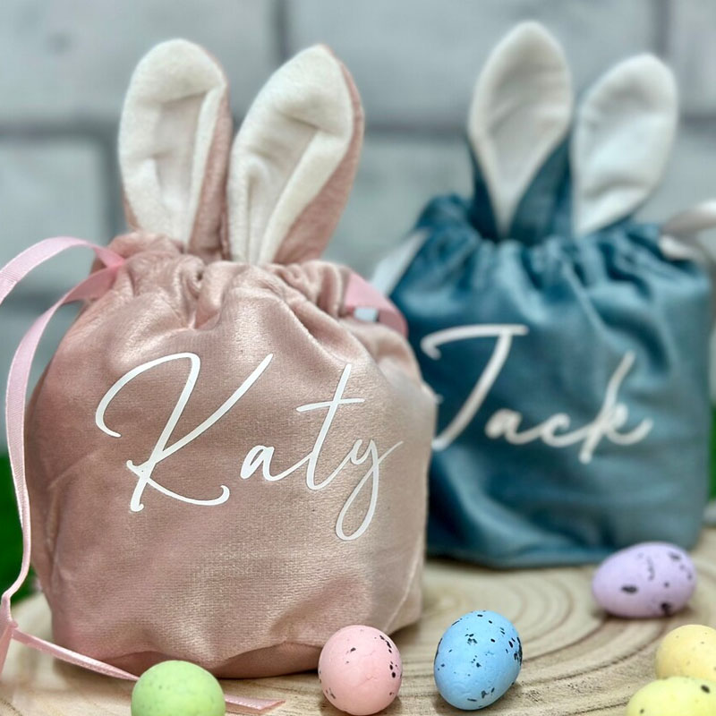 Personalised Easter Bunny Ears Candy Bag