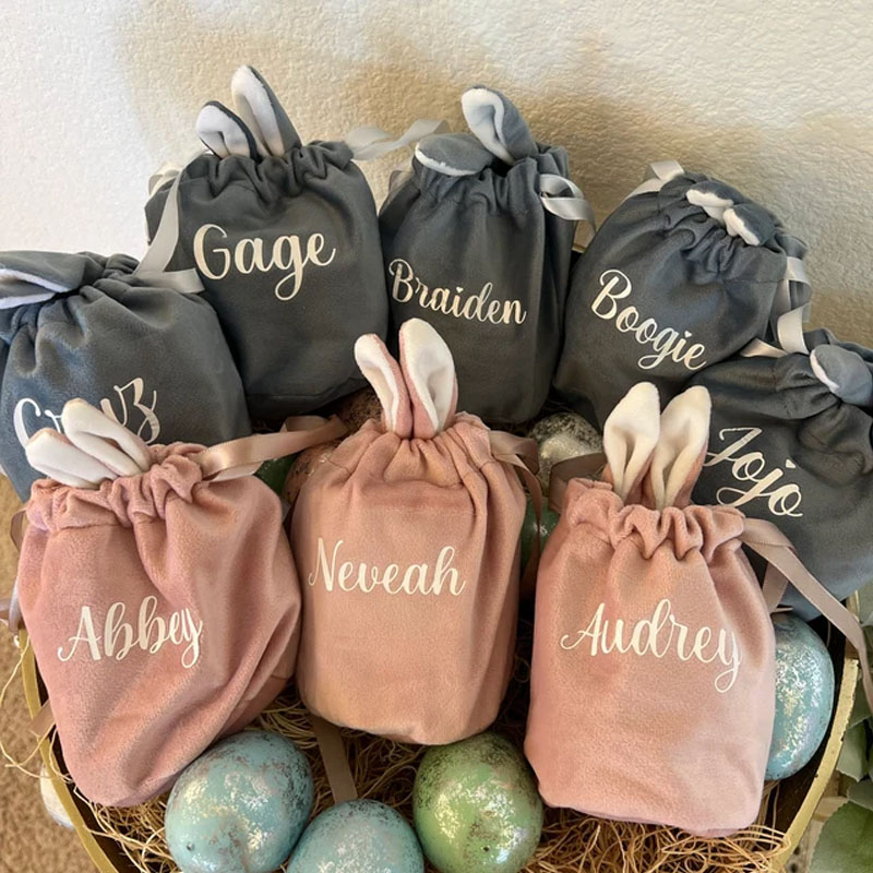 Personalised Easter Bunny Ears Candy Bag