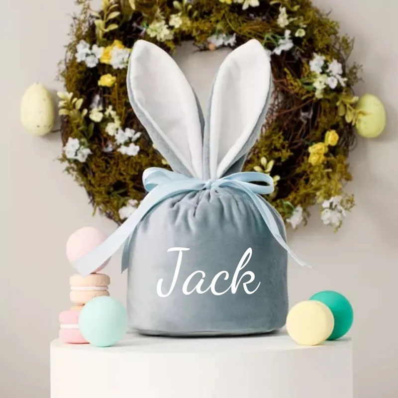 Personalised Easter Bunny Ears Candy Bag