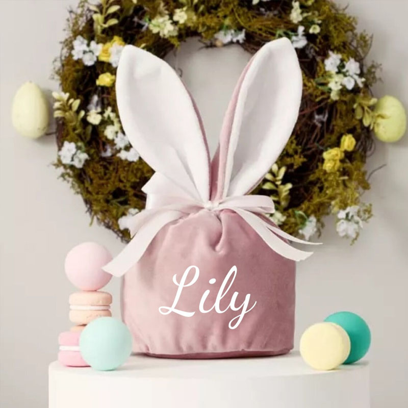 Personalised Easter Bunny Ears Candy Bag
