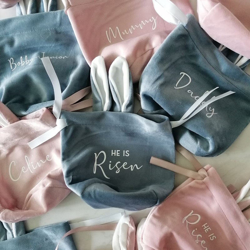 Personalised Easter Bunny Ears Candy Bag