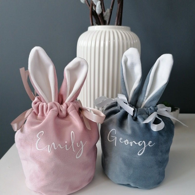 Personalised Easter Bunny Ears Candy Bag