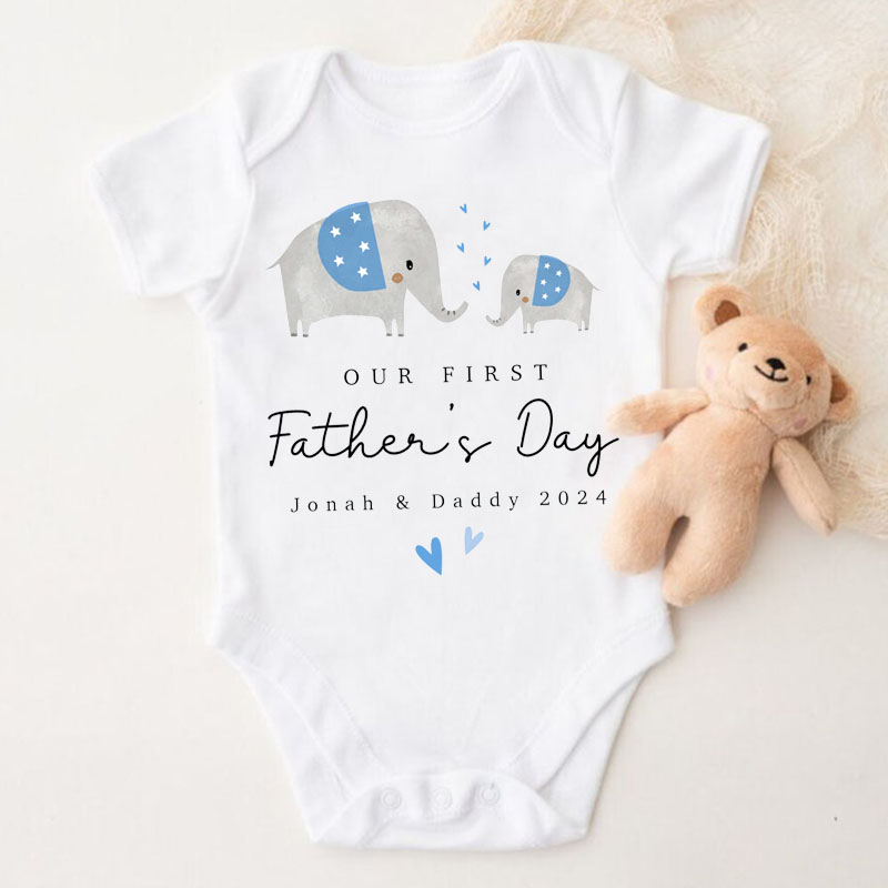 Personalised Eleplant Father's Day Onesie
