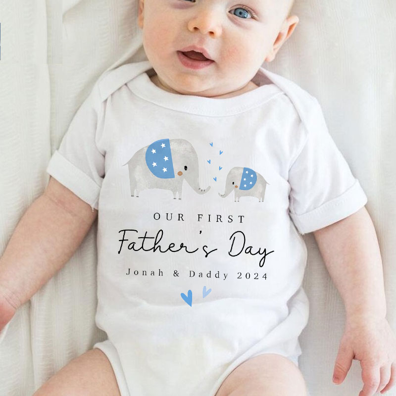 Personalised Eleplant Father's Day Onesie