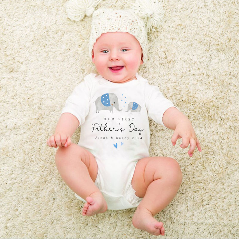 Personalised Eleplant Father's Day Onesie