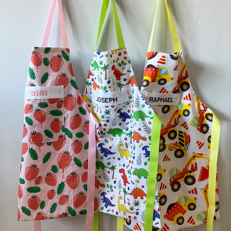Personalised Kids Apron Fun Prints Children’s Baking Apron
