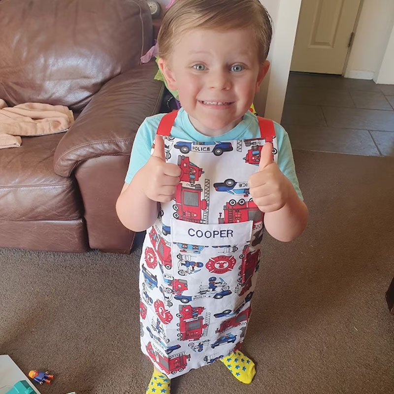 Personalised Kids Apron Fun Prints Children’s Baking Apron
