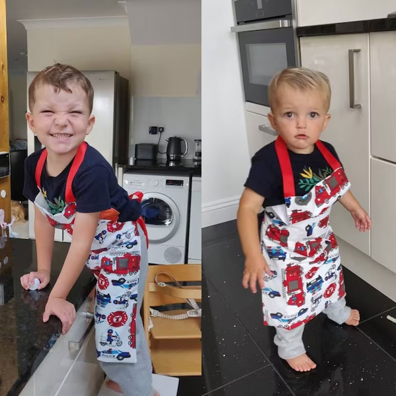 Personalised Kids Apron Fun Prints Children’s Baking Apron