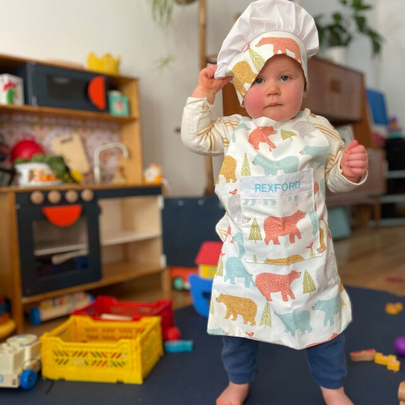 Personalised Kids Apron Fun Prints Children’s Baking Apron