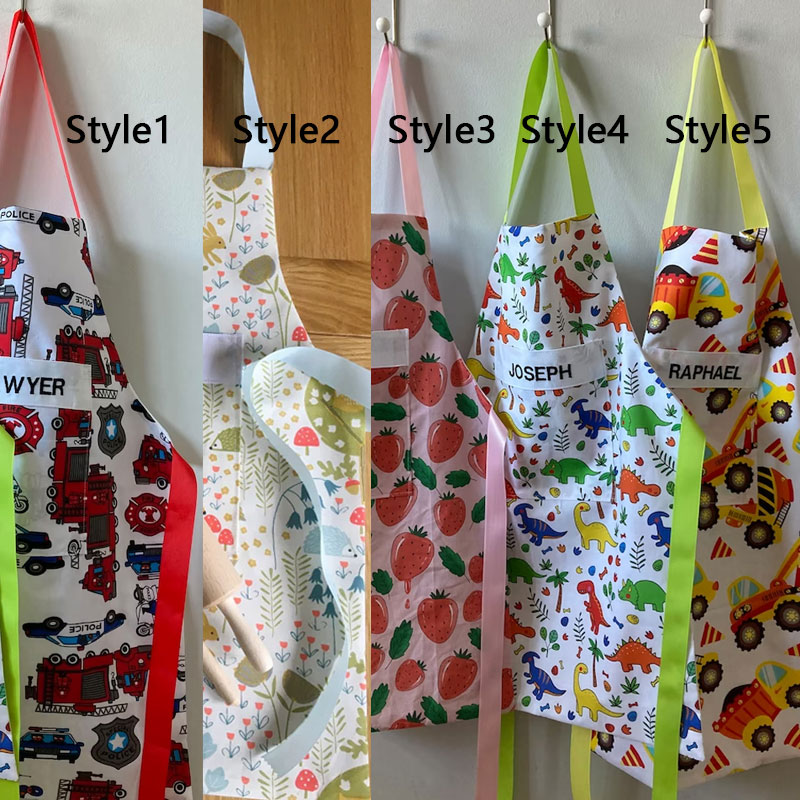 Personalised Kids Apron Fun Prints Children’s Baking Apron
