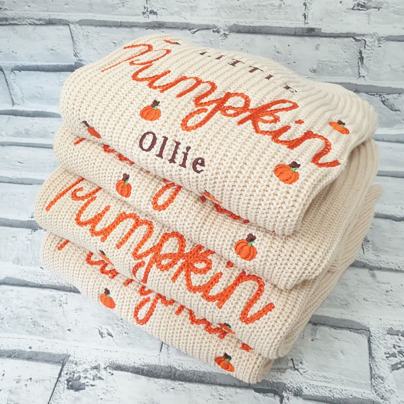 Personalised Kids Halloween Embroidered Sweater