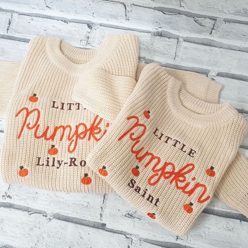 Personalised Kids Halloween Embroidered Sweater