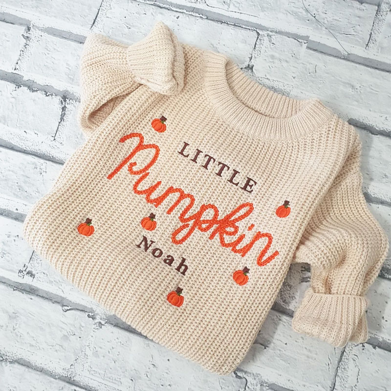 Personalised Kids Halloween Embroidered Sweater