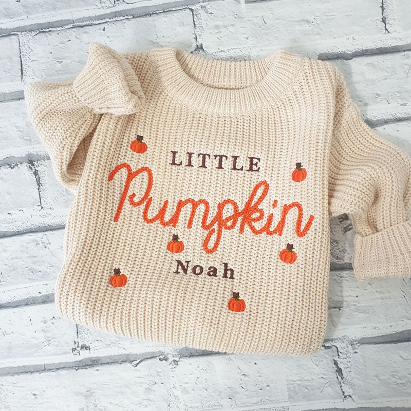 Personalised Kids Halloween Embroidered Sweater