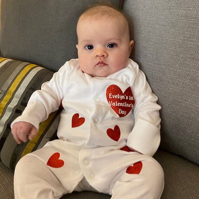 Personalised My first Valentine's Baby Onesie
