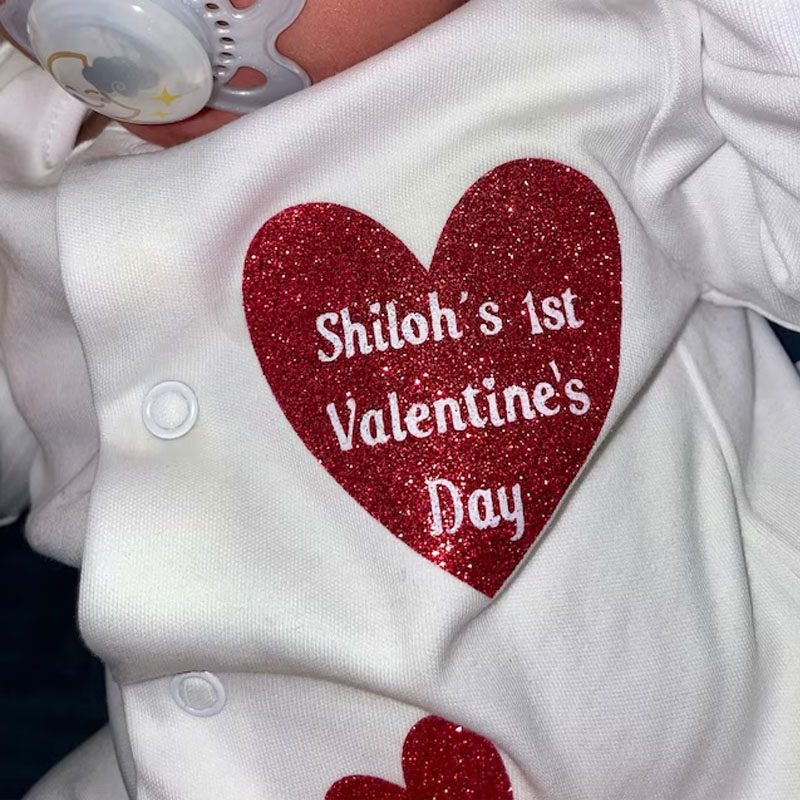 Personalised My first Valentine's Baby Onesie