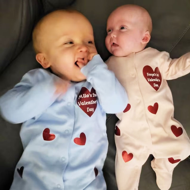 Personalised My first Valentine's Baby Onesie