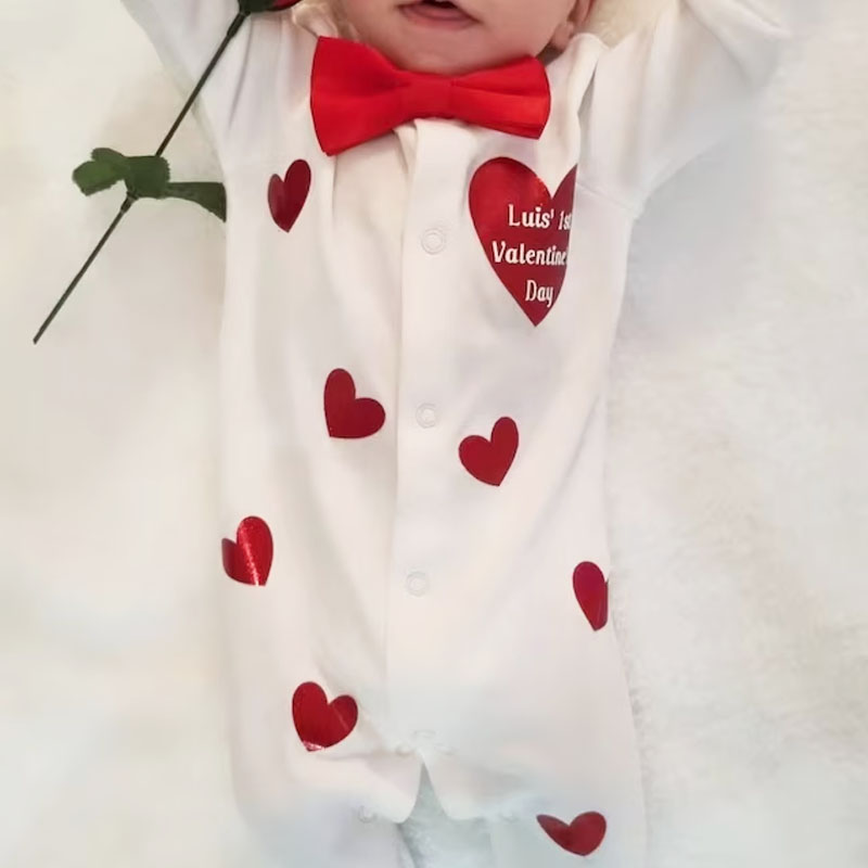 Personalised My first Valentine's Baby Onesie