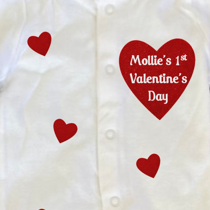 Personalised My first Valentine's Baby Onesie