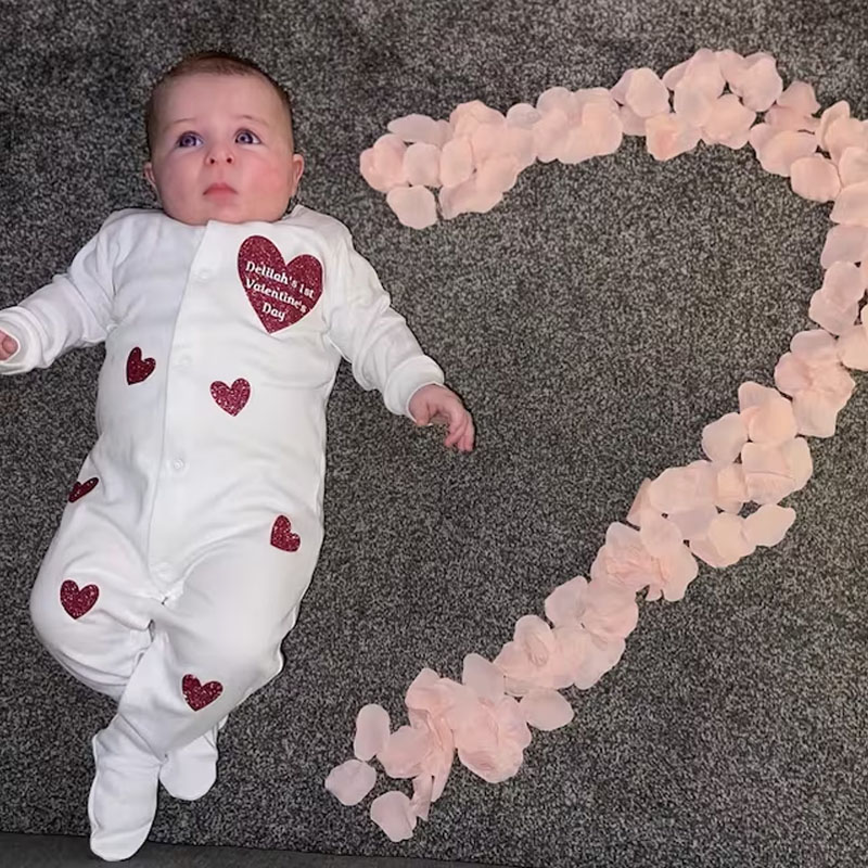 Personalised My first Valentine's Baby Onesie