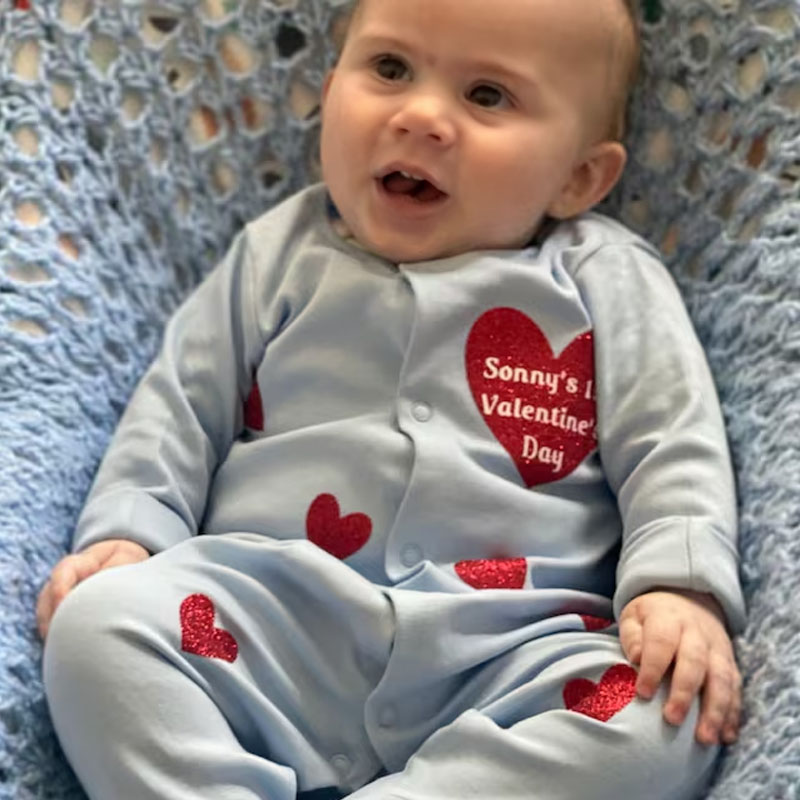 Personalised My first Valentine's Baby Onesie