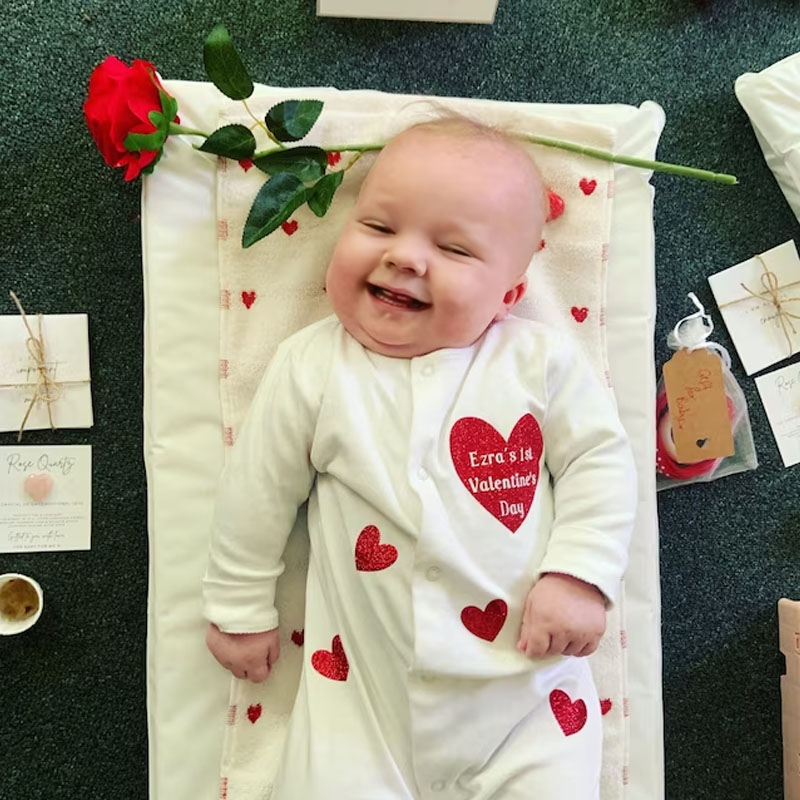 Personalised My first Valentine's Baby Onesie