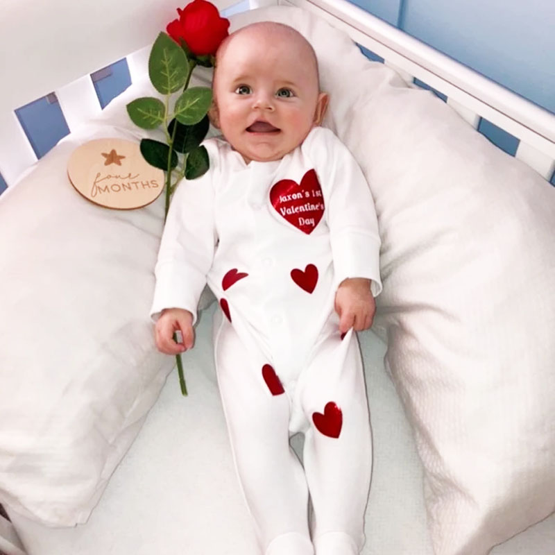 Personalised My first Valentine's Baby Onesie