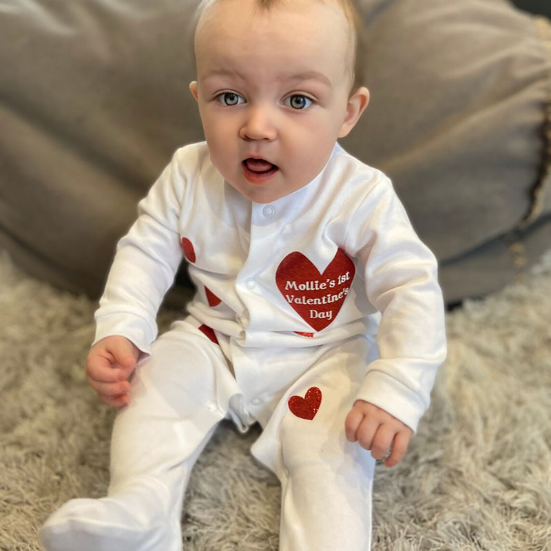 Personalised My first Valentine's Baby Onesie
