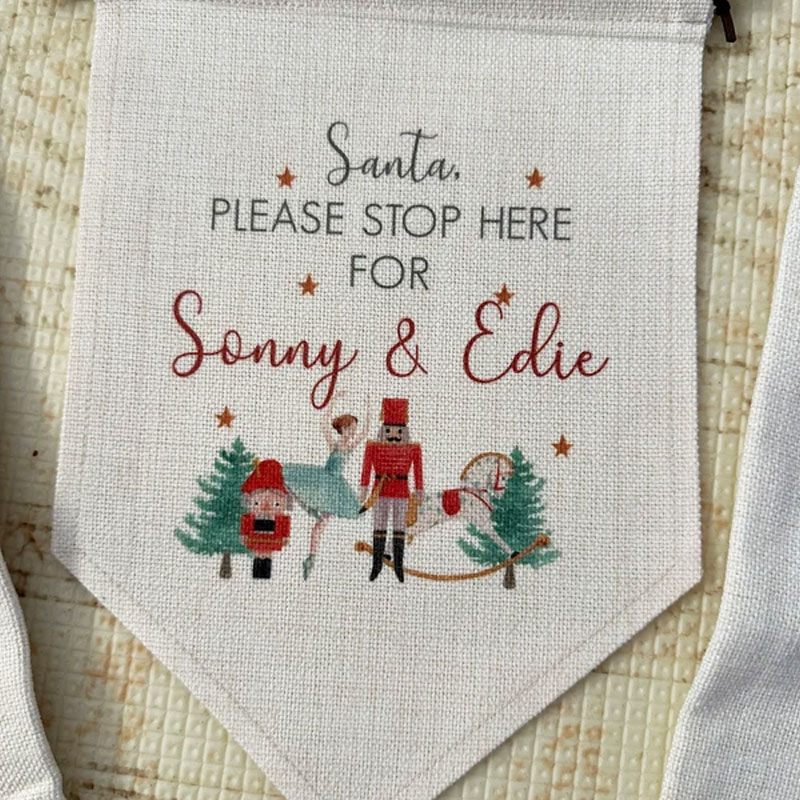 Personalised Santa Stop Here Sign Baby Gift