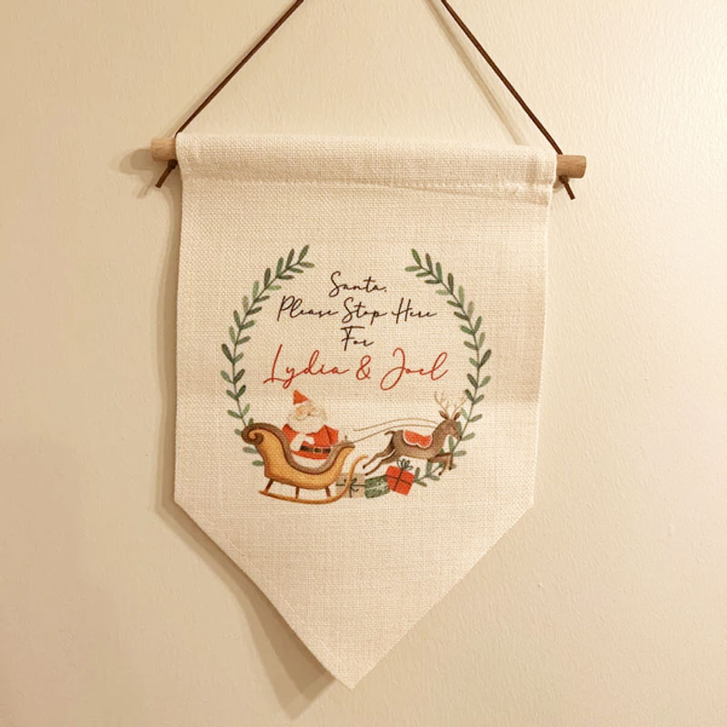 Personalised Santa Stop Here Sign Baby Gift