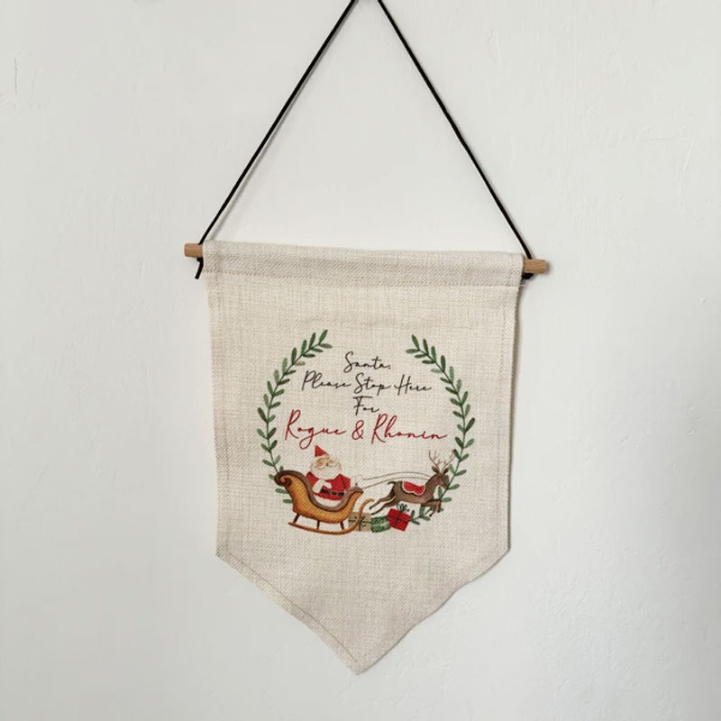 Personalised Santa Stop Here Sign Baby Gift