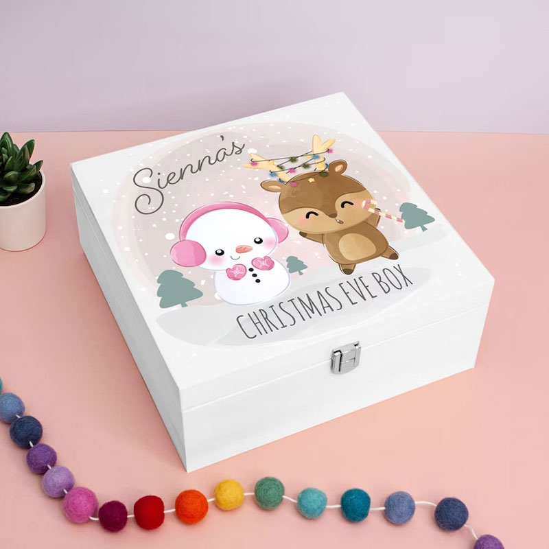 Personalised White Christmas Eve Box - Christmas Hamper