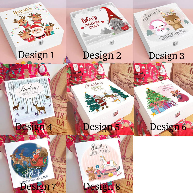 Personalised White Christmas Eve Box - Christmas Hamper