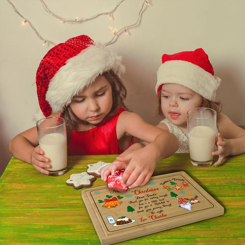 Personalised Xmas Treat Board For Santa Claus