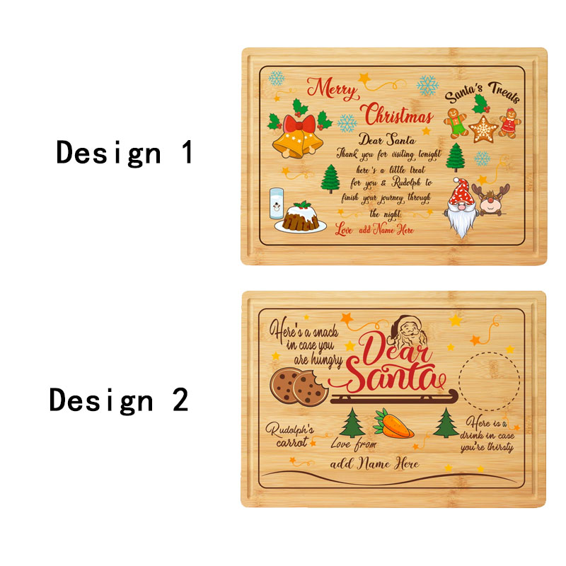Personalised Xmas Treat Board For Santa Claus