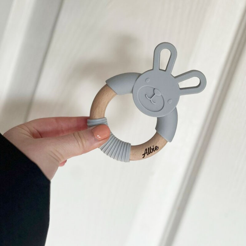 Personalised baby gift teether baby toy