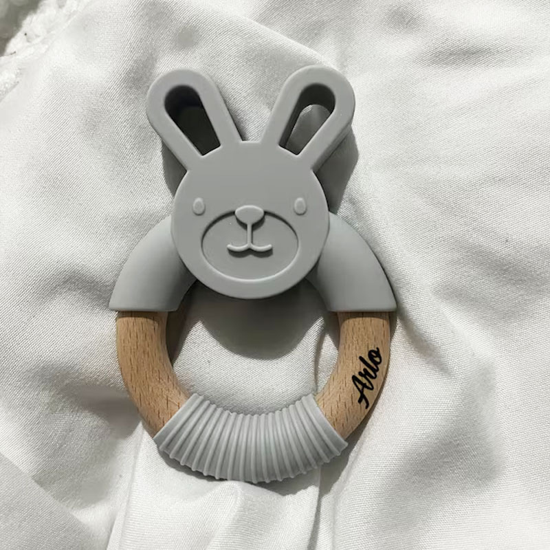 Personalised baby gift teether baby toy