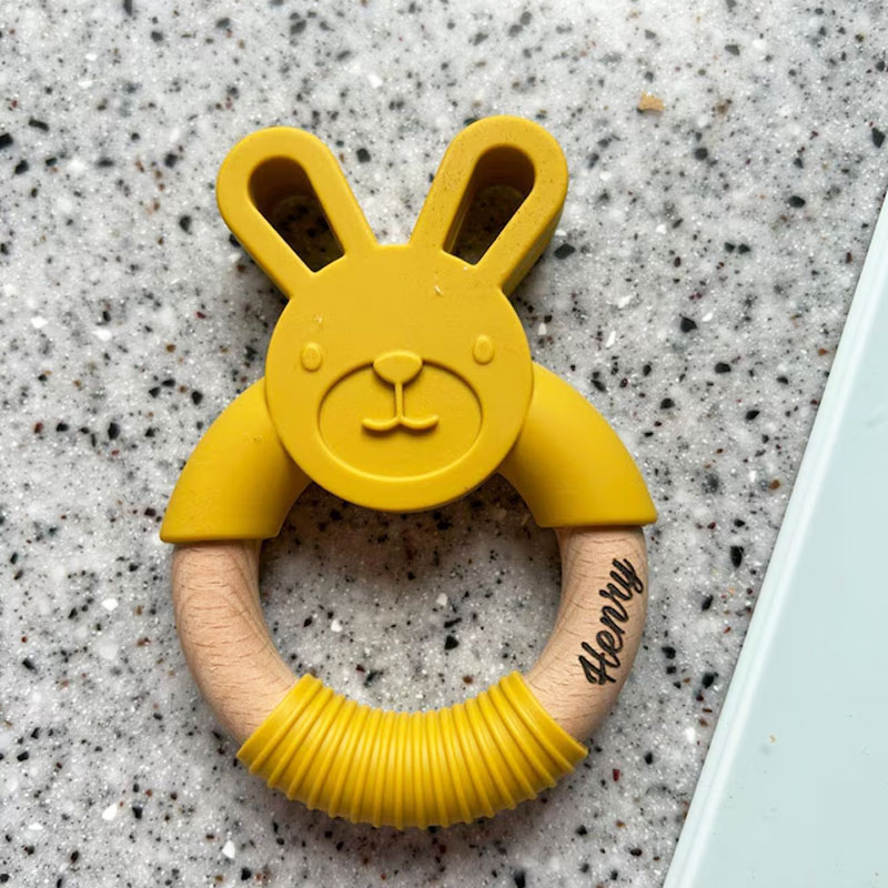 Personalised baby gift teether baby toy