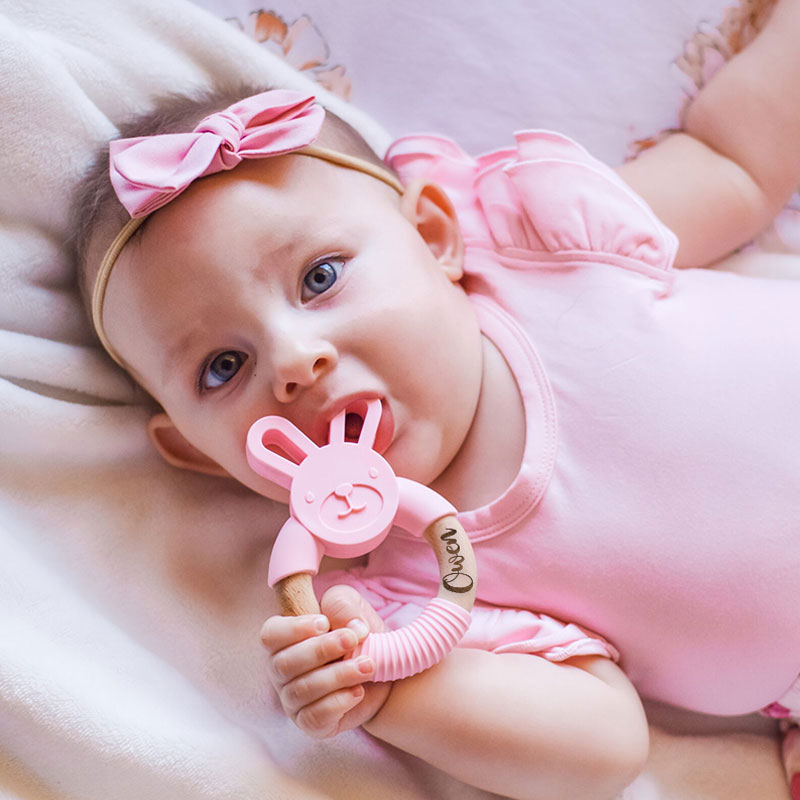Personalised baby gift teether baby toy