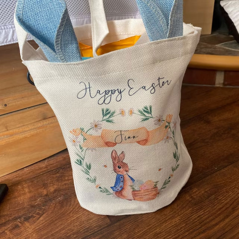 Personalised easter bag basket Peter rabbit