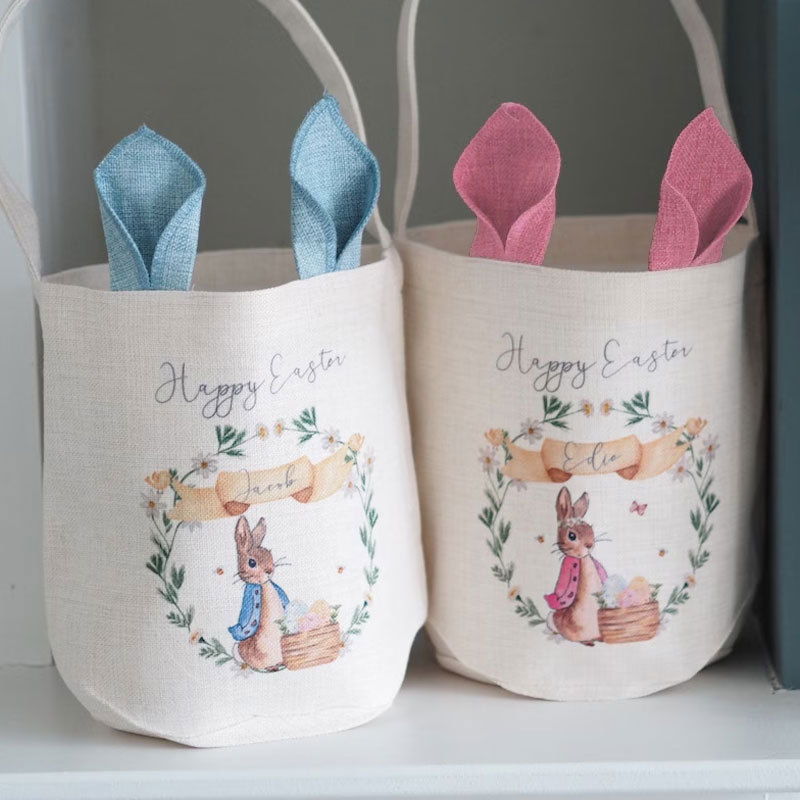 Personalised easter bag basket Peter rabbit