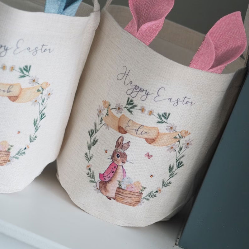 Personalised easter bag basket Peter rabbit