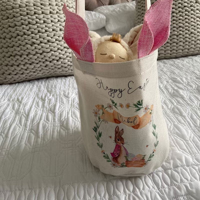 Personalised easter bag basket Peter rabbit